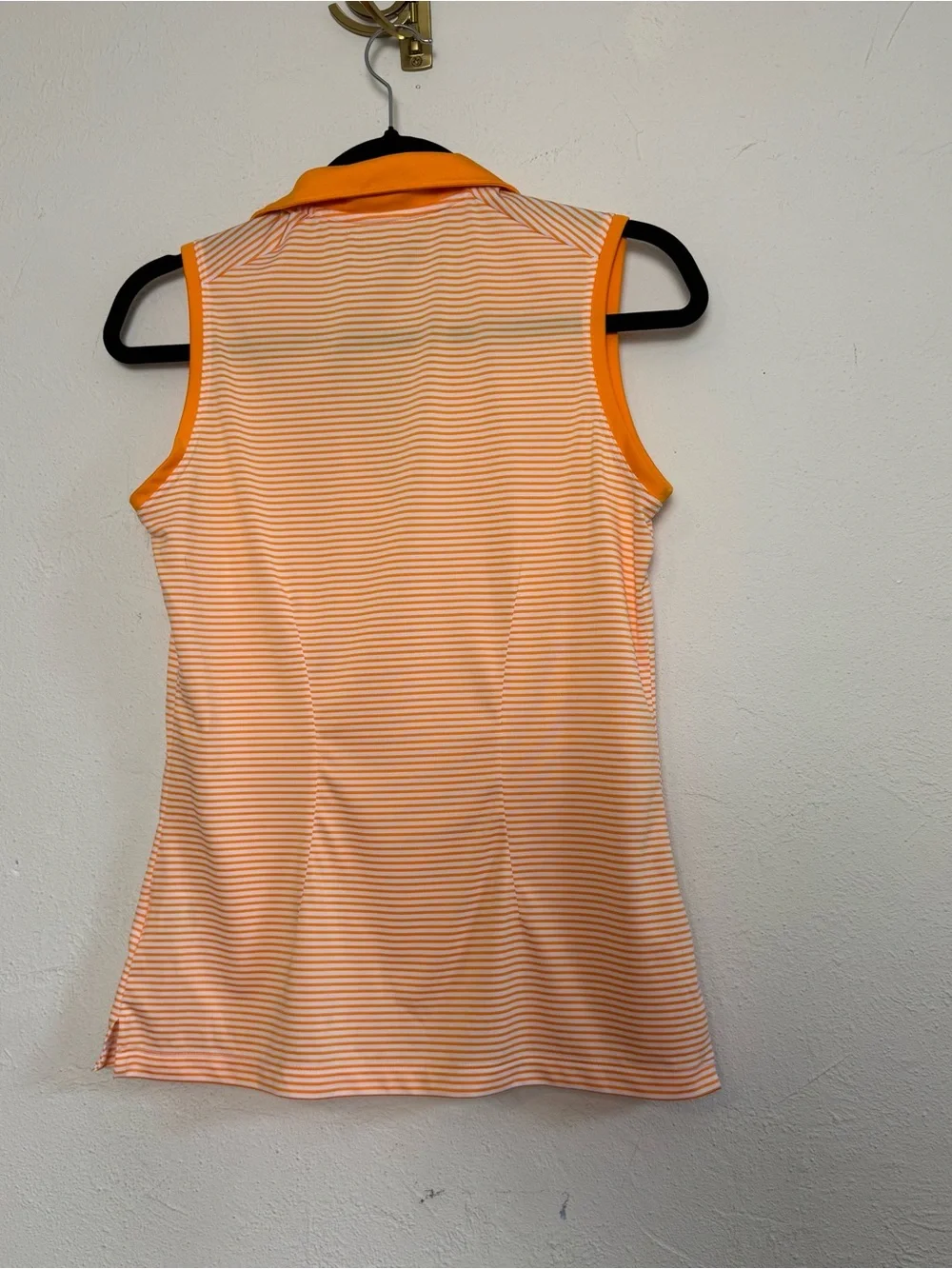 Nike Golf Dri Fit Striped Sleeveless Collar Polo